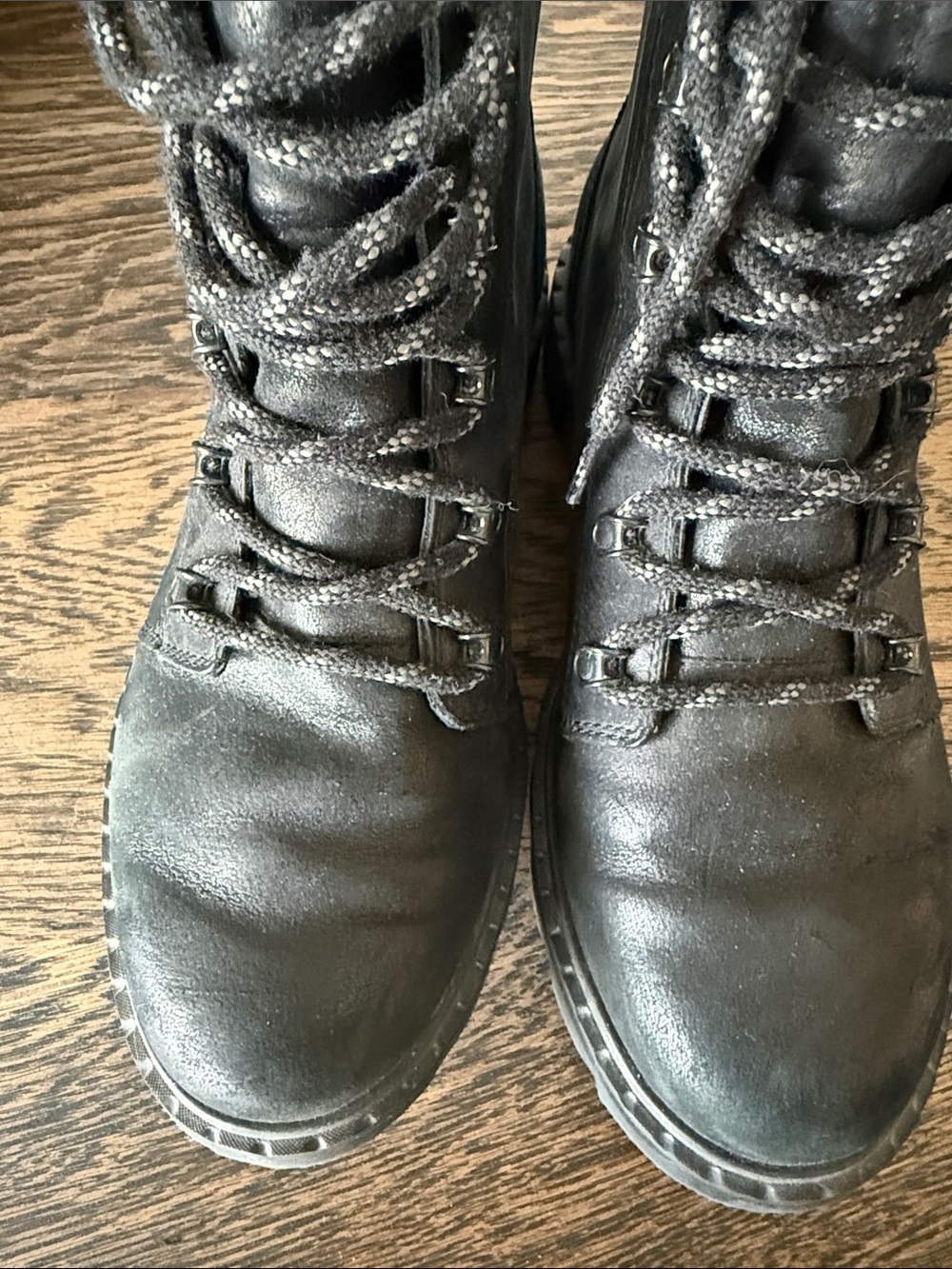 Sorel waterproof leather, Black Women's Lace-Up Combat Boots